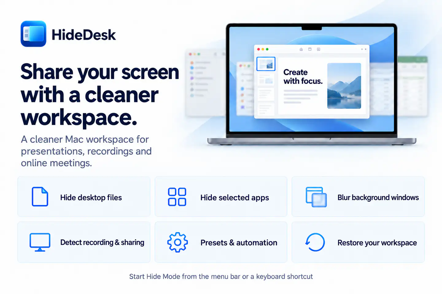 HideDesk · macos
