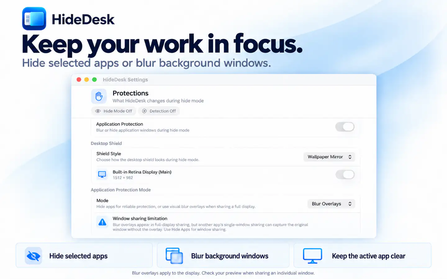 HideDesk · macOS