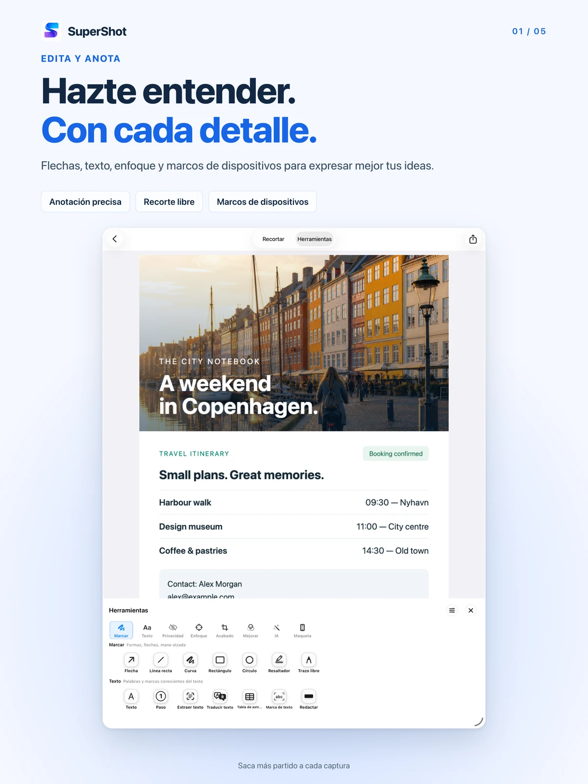 SuperShot · iPad · DESTACA LO IMPORTANTE