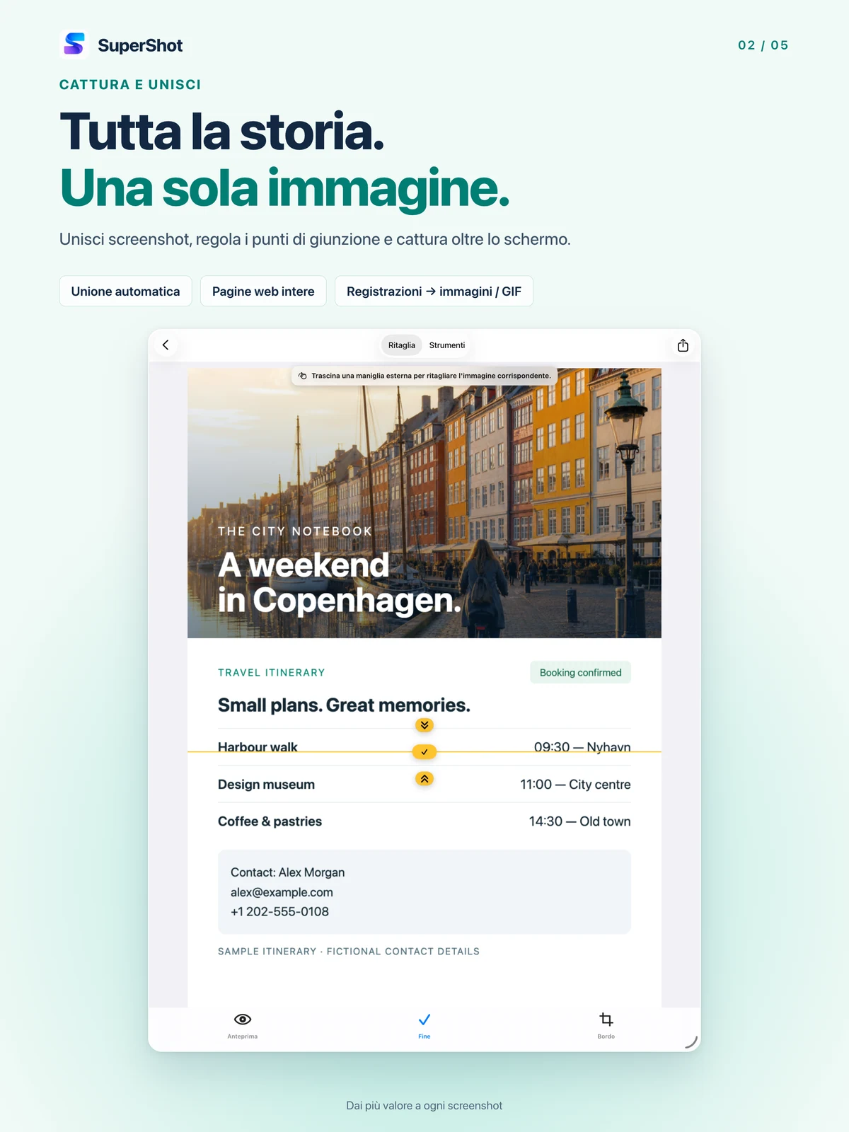 SuperShot · iPad · CONSERVA TUTTO IL CONTENUTO