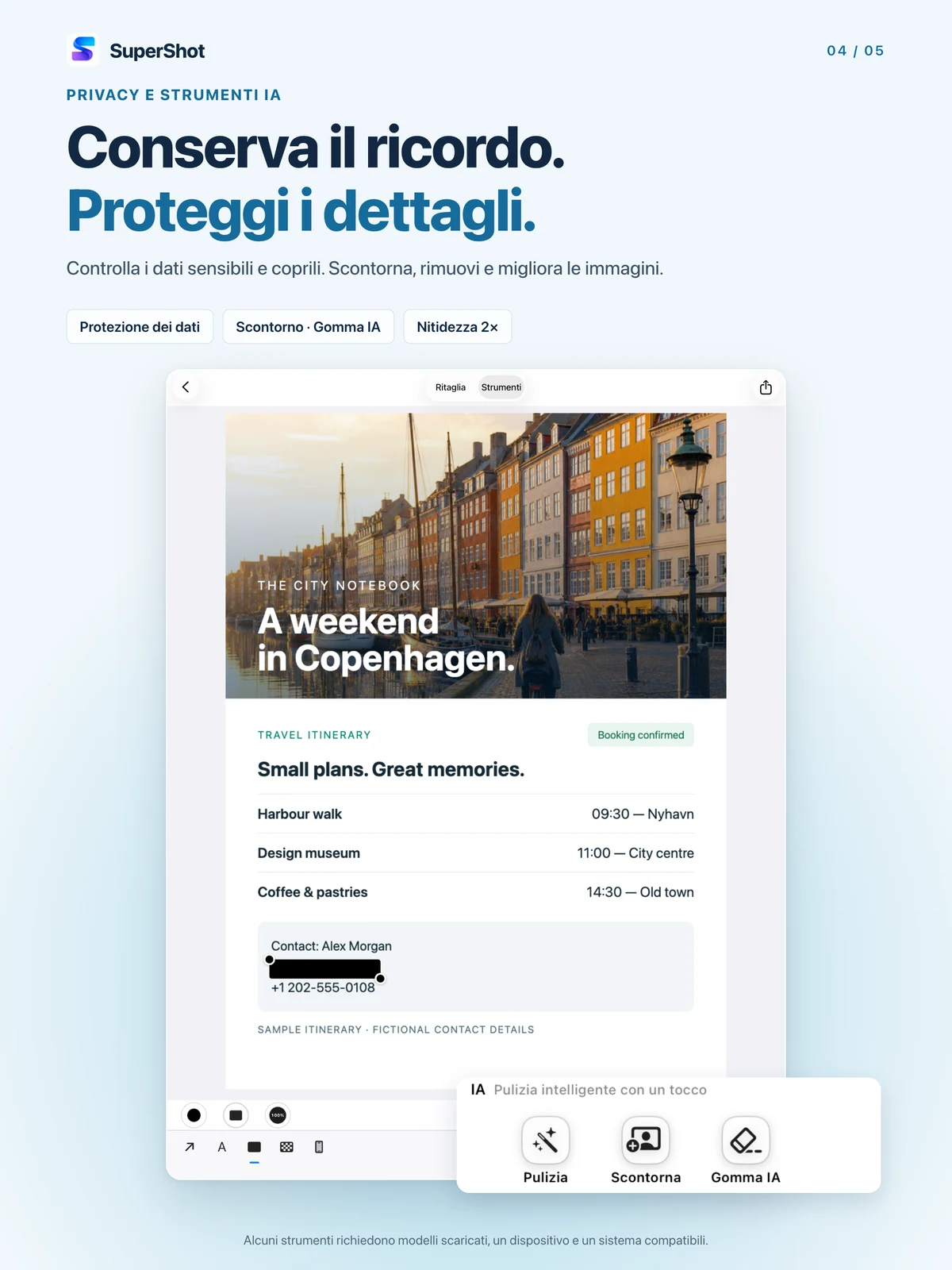 SuperShot · iPad · CONTROLLA LA PRIVACY