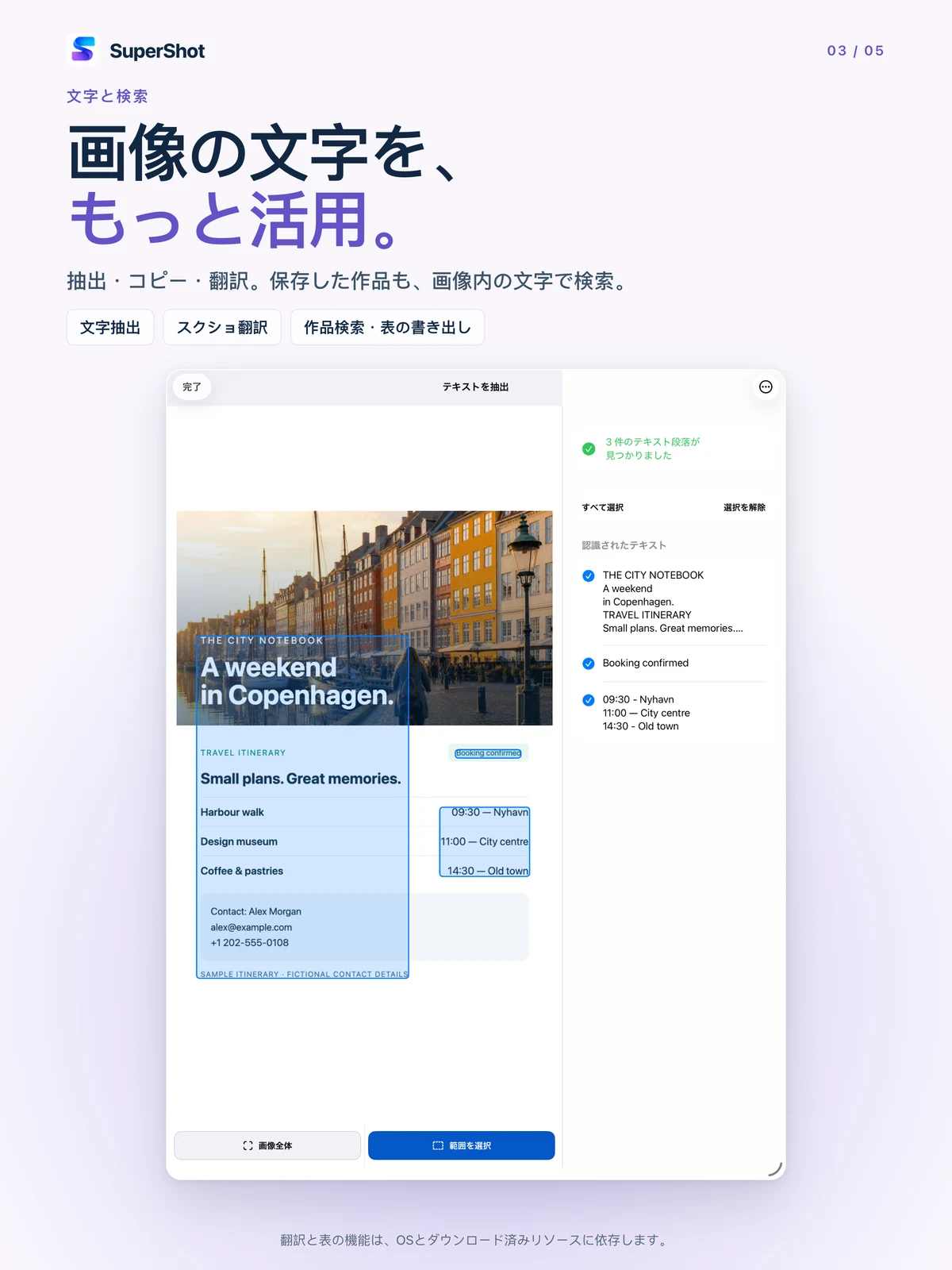 SuperShot · iPad · 画像の文字を活用