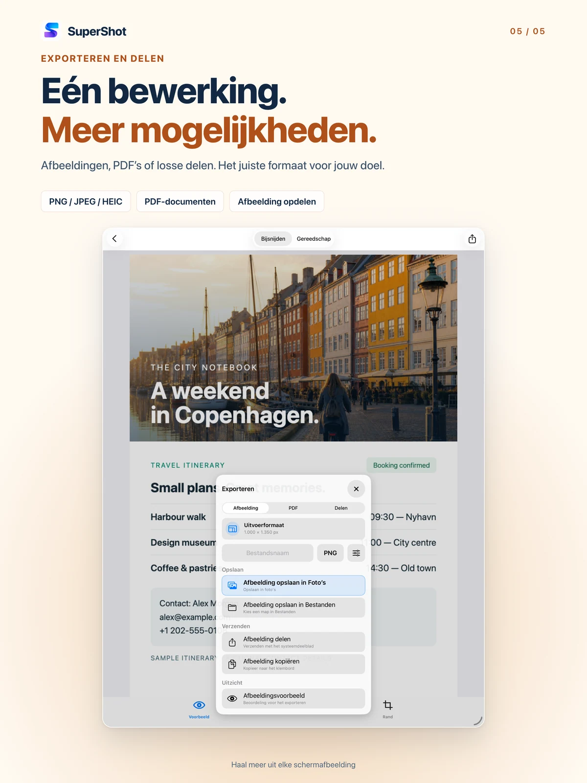 SuperShot · iPad · EXPORTEER ZOALS JIJ WILT