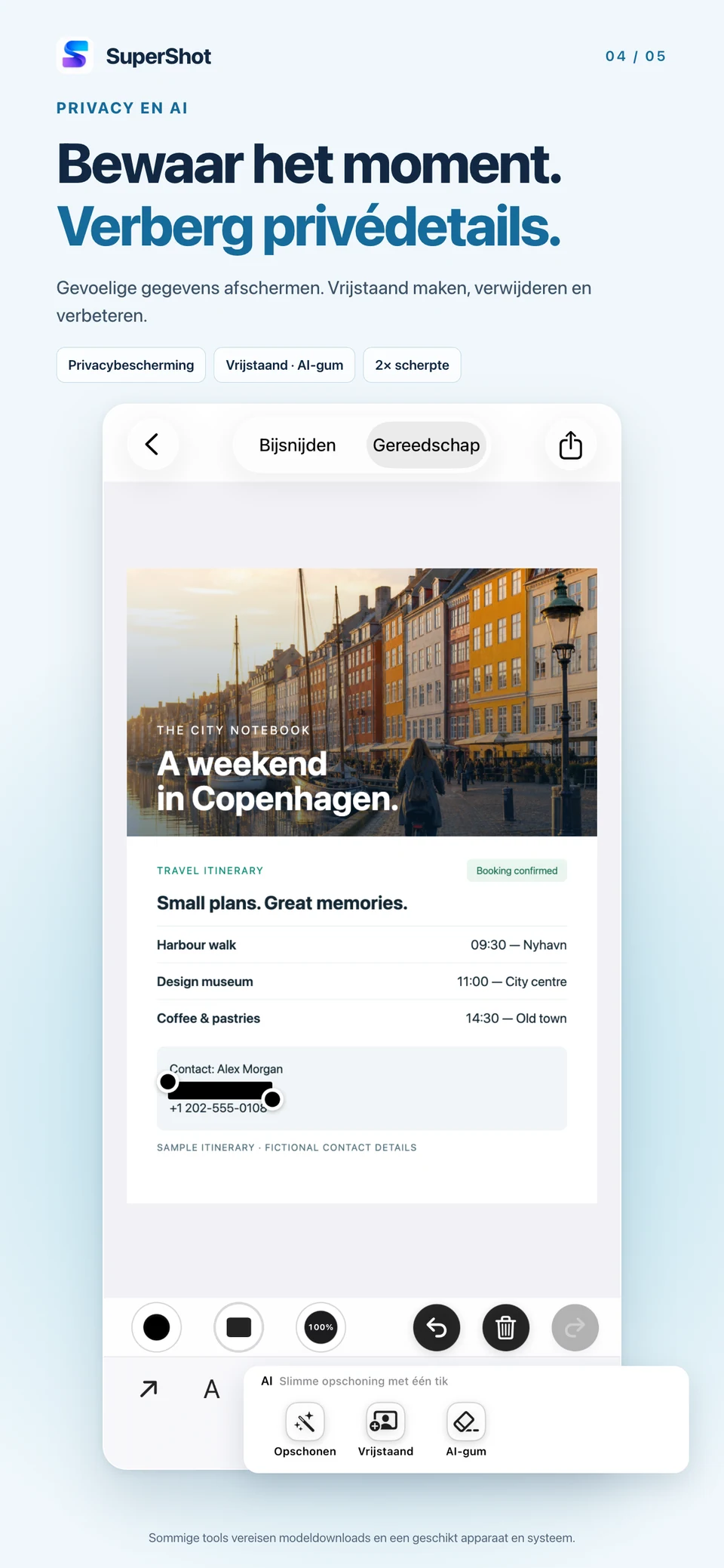 SuperShot · iPhone · CONTROLEER PRIVÉGEGEVENS