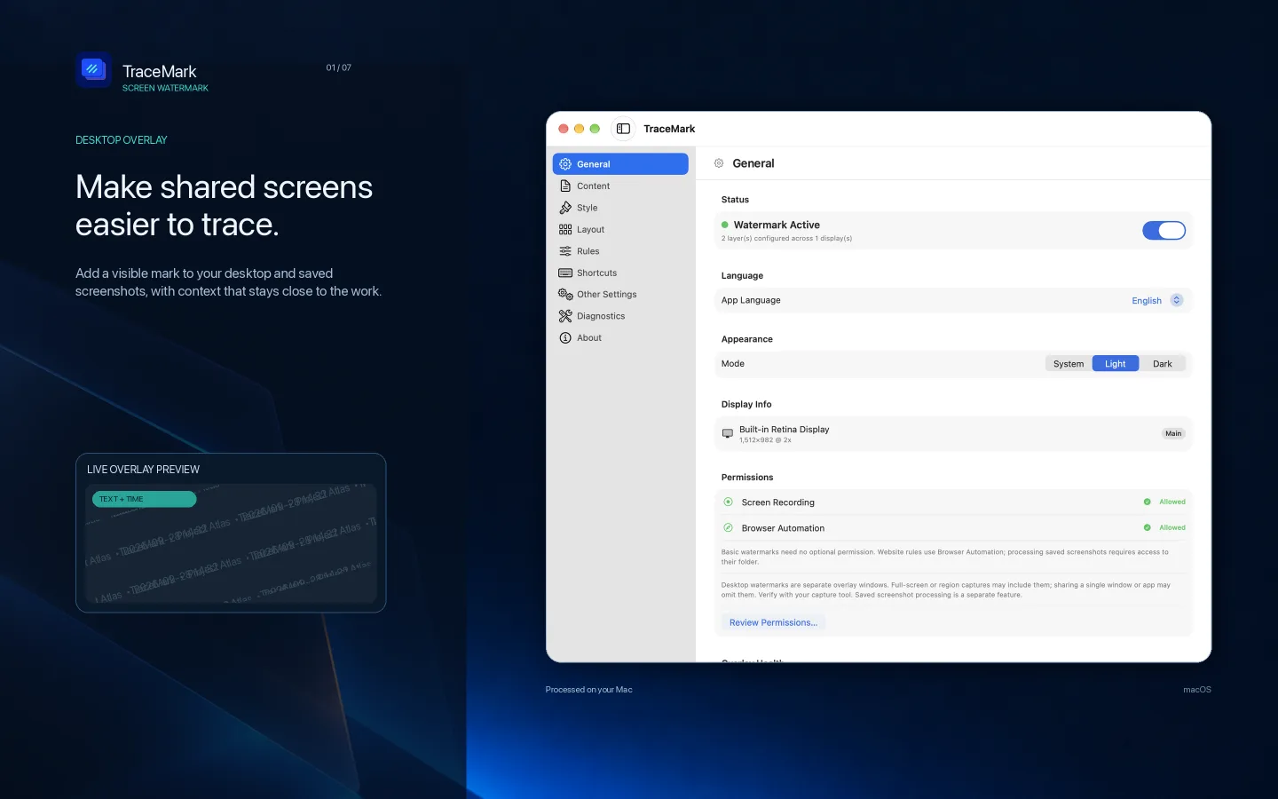 TraceMark · macOS